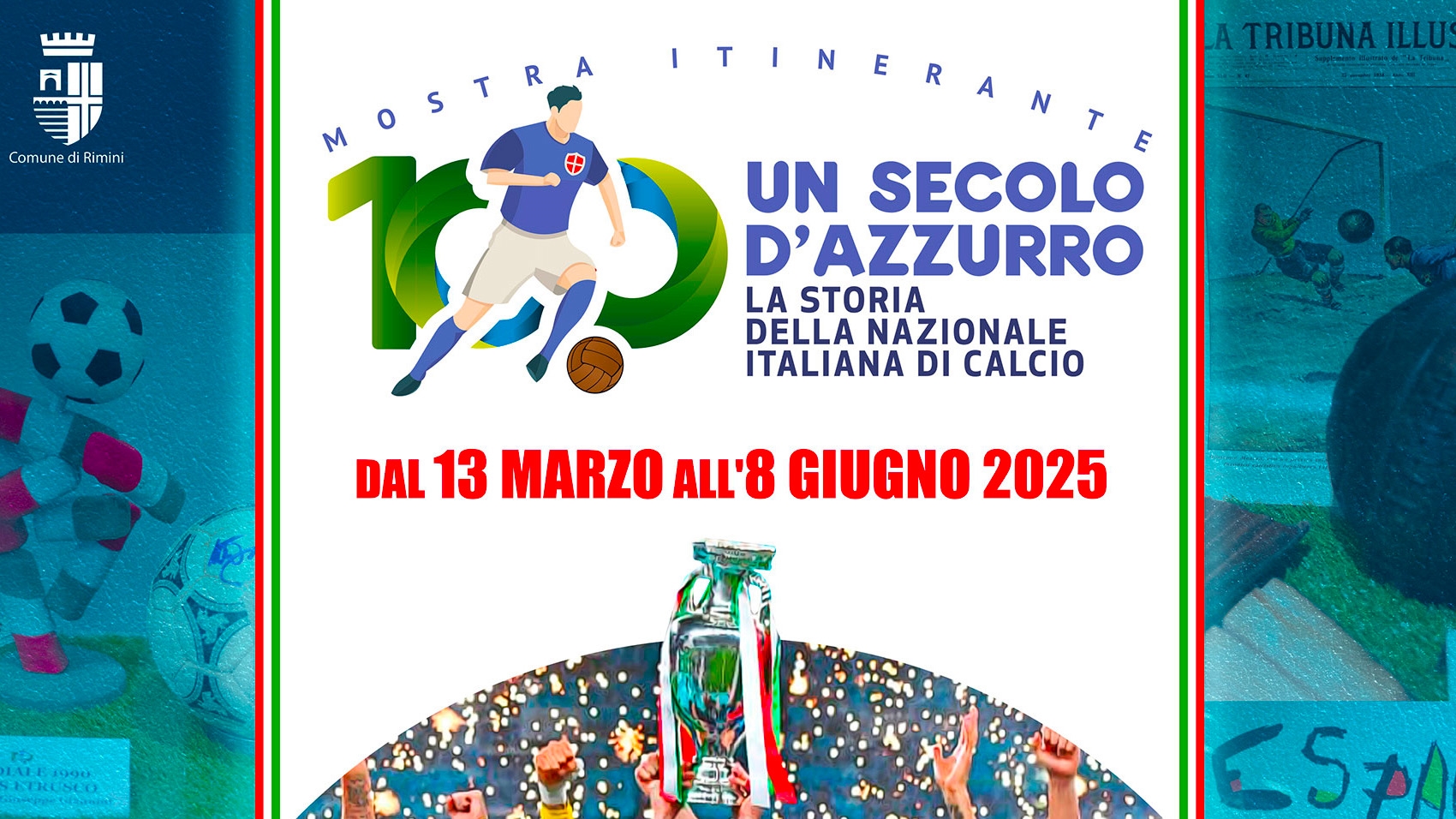 "Un secolo d'Azzurro": il Fellini Museum si trasforma nel tempio del calcio italiano