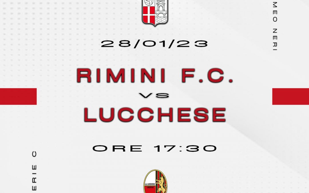 Rimini FC – Lucchese,  attiva la prevendita.