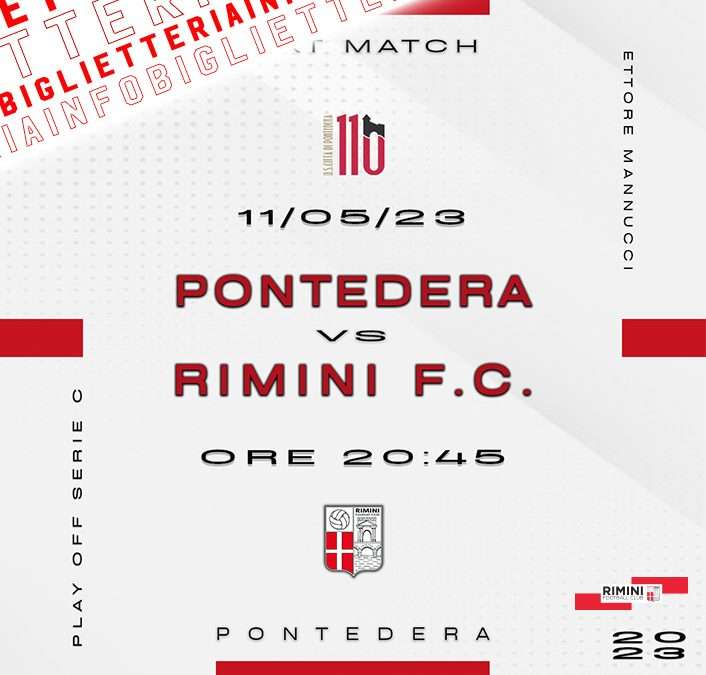 Pontedera – Rimini FC, aperta la prevendita.